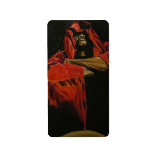 Empowering Figurative Art: A Bold Red and Black  Label