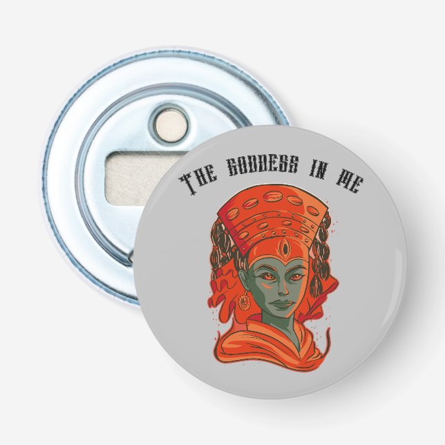 Empowering Goddess Art Spiritual Feminine Strength Bottle Opener (Front)