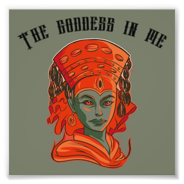 Empowering Goddess Art Spiritual Feminine Strength Photo Print (Front)