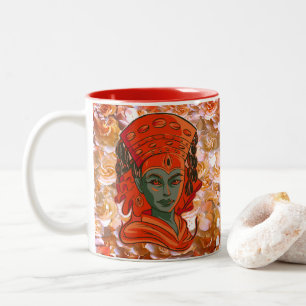 Empowering Goddess Art Spiritual Feminine Strength Two-Tone Coffee Mug