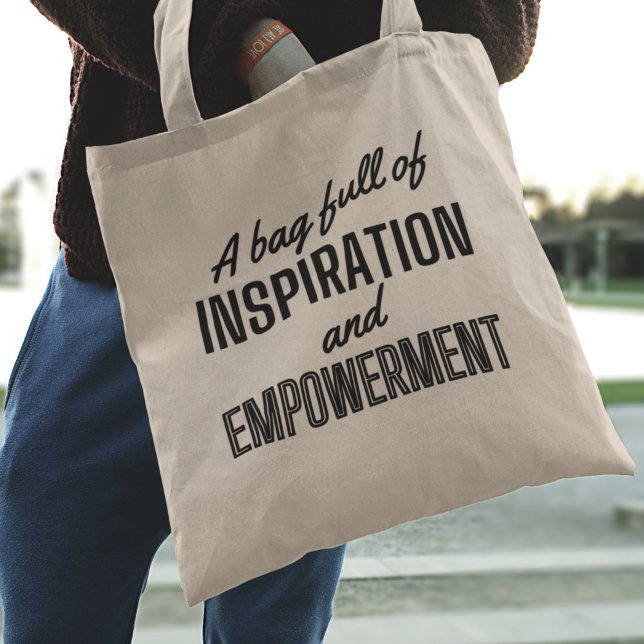 Empowering Inspiring Message Stylish  Tote Bag ( Shop now and carry inspiration with you wherever you go!)