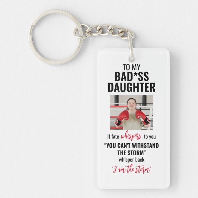 Empowering Message to Daughter Key Ring (Front)