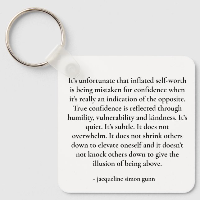 Empowering quote key ring (Front)