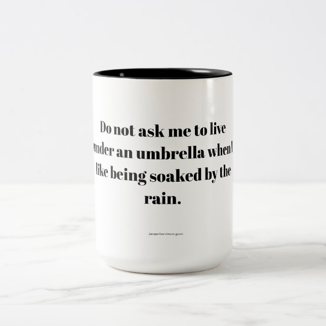 Empowering quote Two-Tone coffee mug (Center)