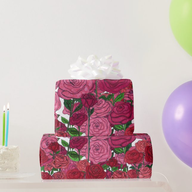 Empowering Roses Wrapping Paper (Party Gifts)
