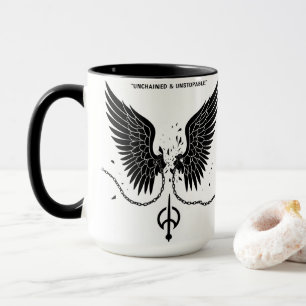 Empowering Snake & Wing Design Mug