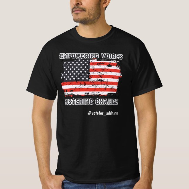 Empowering Voices 2024 US Election Voting T-Shirt (Front)
