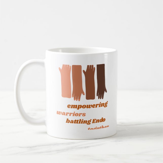 Empowering Warriors: Battling Endometriosis Togeth Coffee Mug (Left)