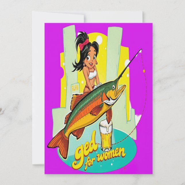  Empowering Women in Fishing Invitation (Front)