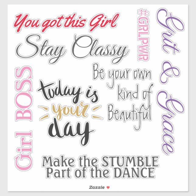 Empowering Women Quotes Vinyl (Sheet)