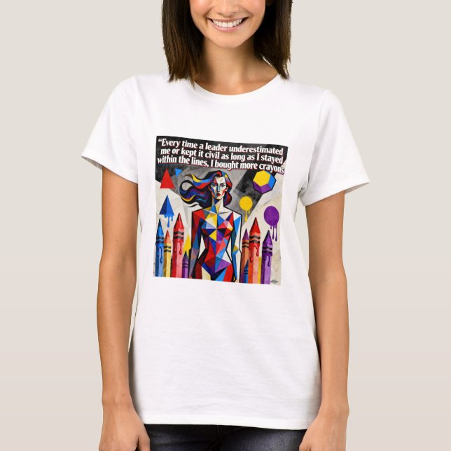 Empowering Work Motivation Women Resilience T-Shirt (Front)