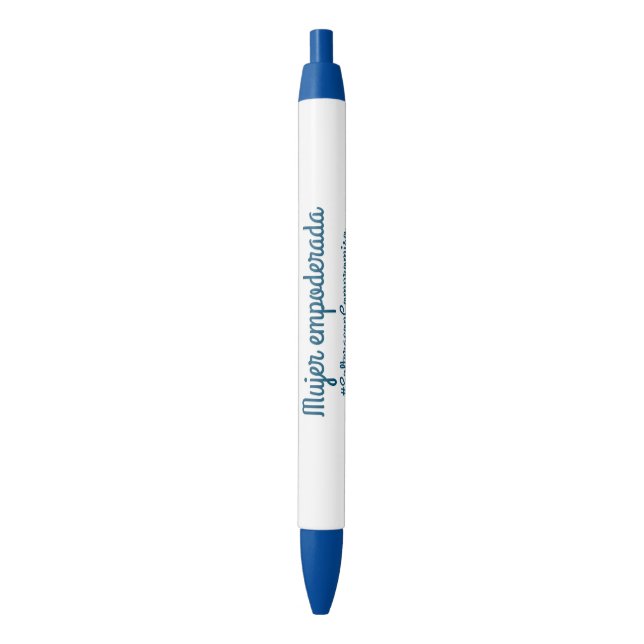 empowerment blue ink pen (Front Vertical)