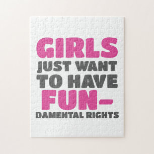 Empowerment Girls Want To Have Fundamental Rights Jigsaw Puzzle