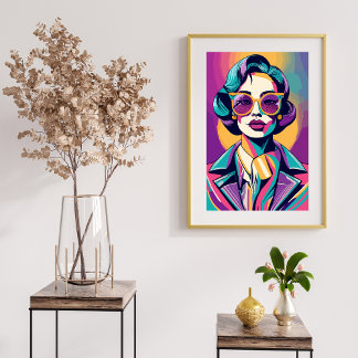 Empowerment in Every Era - Old Retro Boss Lady Poster