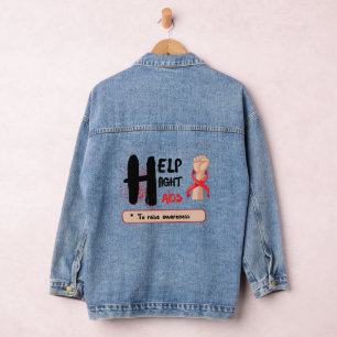 Empowerment in Every Stitch ,Help Fight AIDS Day  Denim Jacket