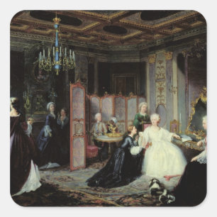 Empress Catherine the Great  receiving a Square Sticker