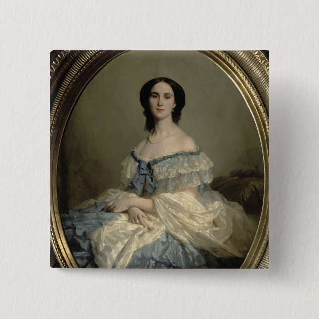 Empress Charlotte of Mexico 15 Cm Square Badge (Front)