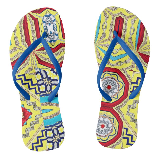 EMPRESS DESIGNER COLLAGE THONGS (Footbed)