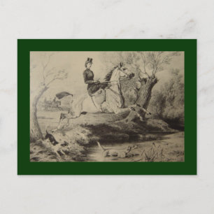 Empress Elisabeth riding horse sidesaddle #013SS Postcard
