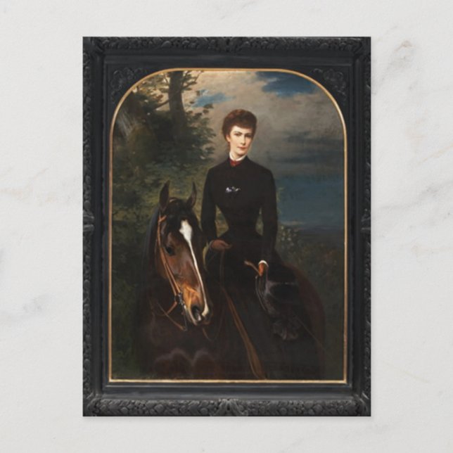 Empress Elisabeth riding horse sidesaddle #022SS Postcard (Front)
