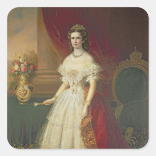 Empress Elizabeth of Bavaria , 1863 Square Sticker