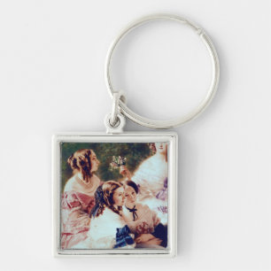 Empress Eugenie  and her Ladies in Waiting Key Ring