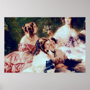 Empress Eugenie and her Ladies in Waiting Poster