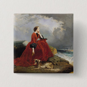 Empress Eugenie at Biarritz, 1858 15 Cm Square Badge