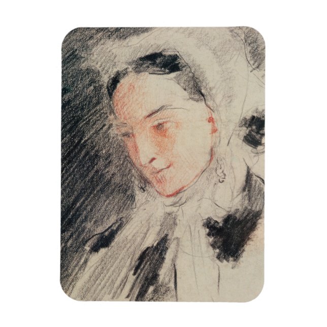 Empress Eugénie (black & red chalk) Magnet (Vertical)