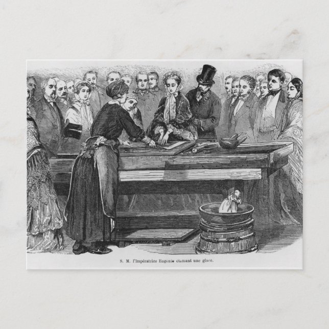 Empress Eugenie silvering a mirror Postcard (Front)