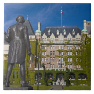 Empress Hotel and statue of Captain James Cook, Tile