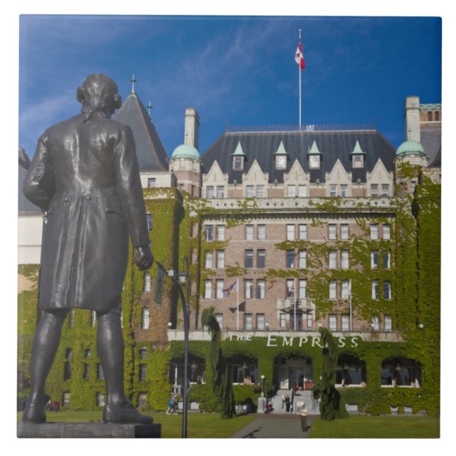 Empress Hotel and statue of Captain James Cook, Tile (Front)