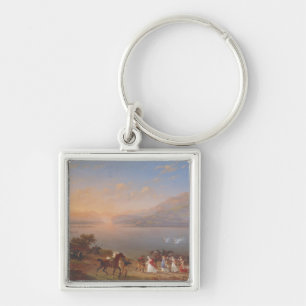 Empress Josephine arriving to visit Napoleon Key Ring