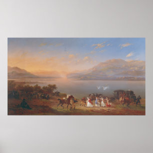 Empress Josephine  arriving to visit Napoleon Poster