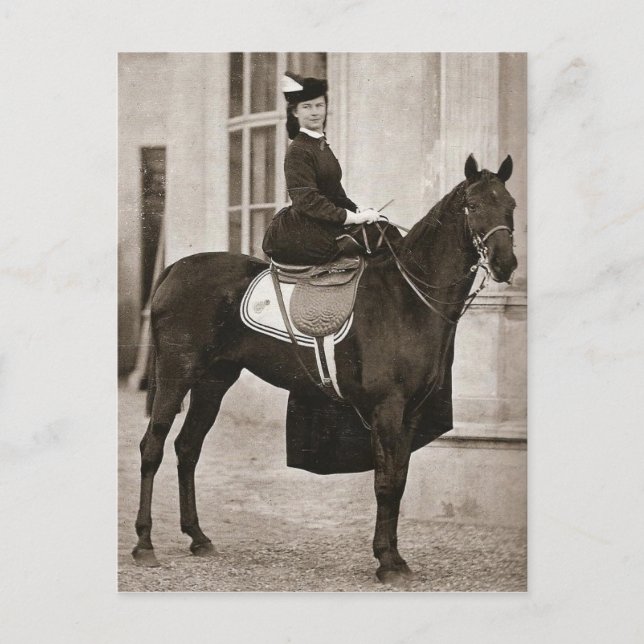 Empress Sissi of Austria riding horse #024SS Postcard (Front)