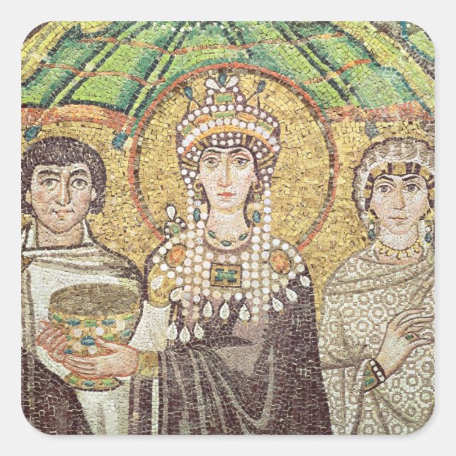 Empress Theodora Square Sticker (Front)