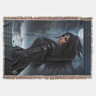 Empress Vampire Hunter AI Concept Art by Xzendor7 Throw Blanket