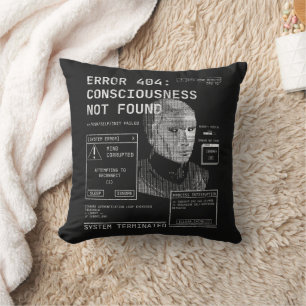 Emptied - Techno-Brutalist Streetwear Desgin Cushion