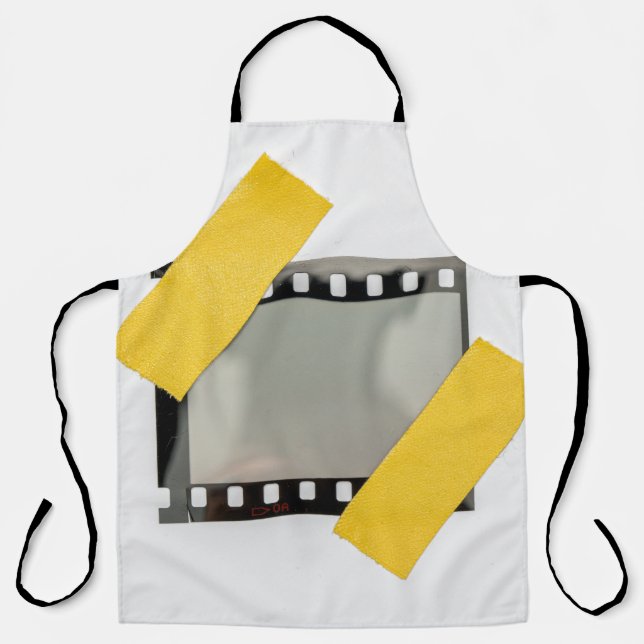 Empty 35mm film frame, yellow strips. apron (Front)