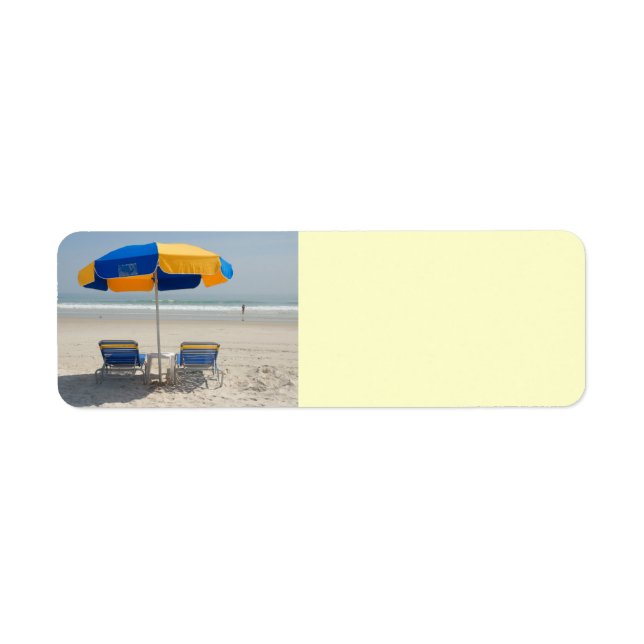 empty beach chairs return address label (Front)