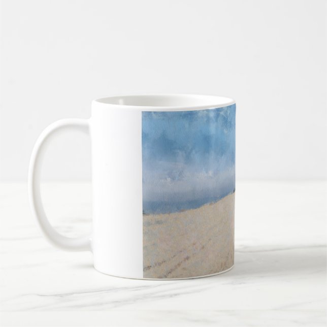 Empty beach in Virginia. Coffee Mug (Left)