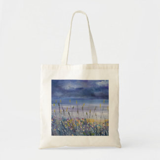 Empty beach, seascape, nautical shopping bag