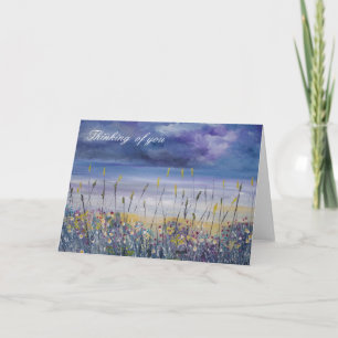 Empty beach sympathy condolcard card