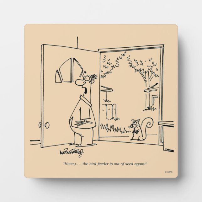 Empty Bird Feeder 2 Plaque (Front)