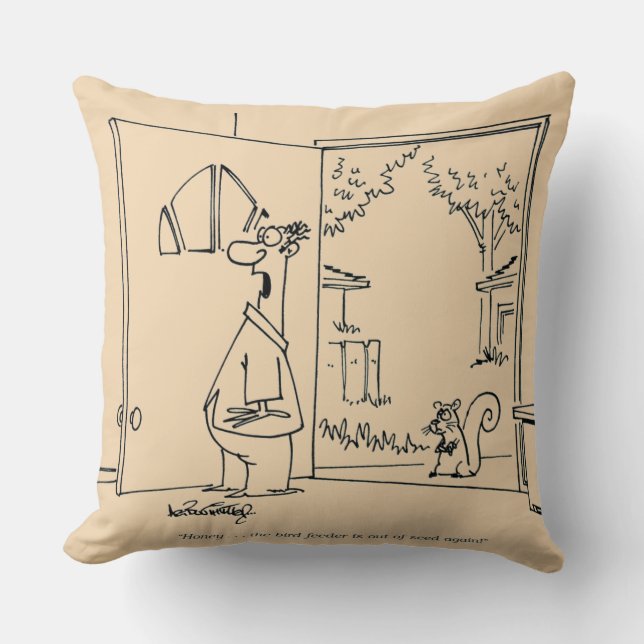 Empty Bird Feeder Cushion (Front)