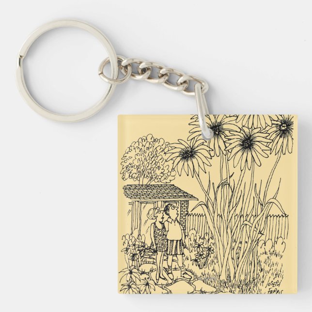 Empty Bird Feeder Key Ring (Front)