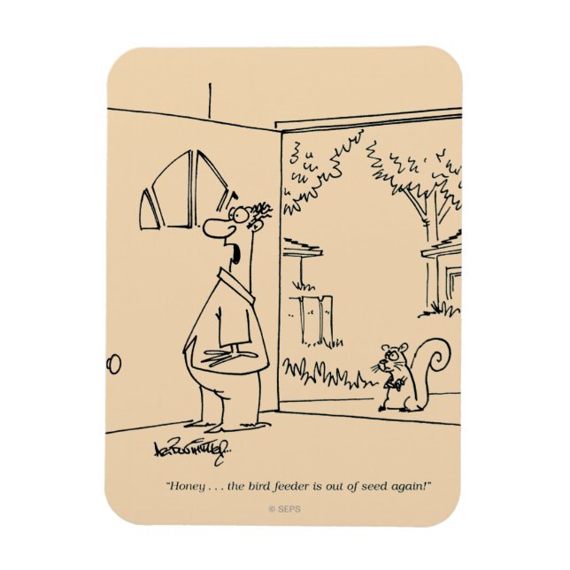 Empty Bird Feeder Magnet (Vertical)