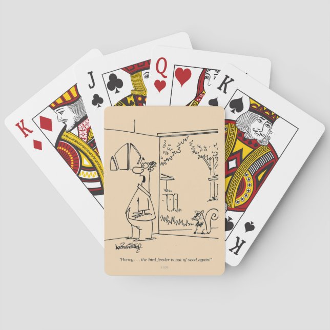 Empty Bird Feeder Playing Cards (Back)