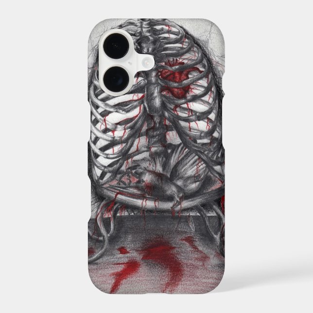 Empty Cage Anatomy Gothic Horror Rib Cage Art (Back)