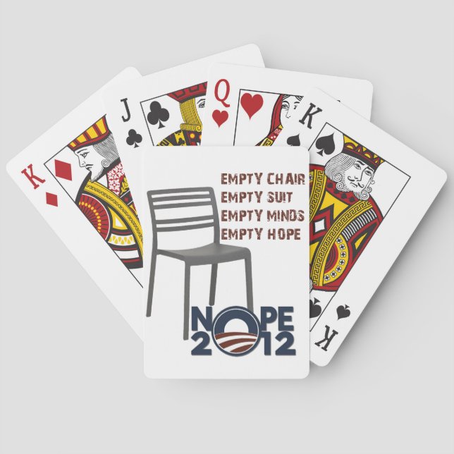 Empty Chair, Empty Obama Playing Cards (Back)